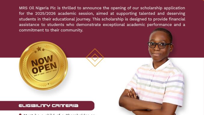 MRS Oil Scholarship 2025/2026