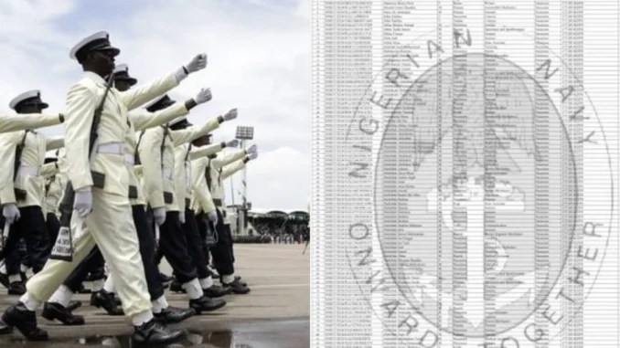 Nigerian Navy Batch 38 Shortlisted Candidates