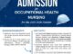 UCH Occupational Health Nursing Admission 2025/2026