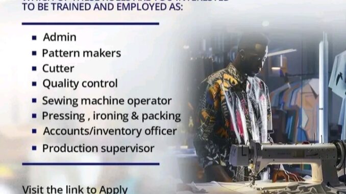 Enugu Garment Factory recruitment 2026