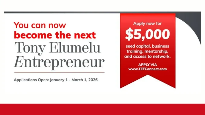 Tony Elumelu Foundation Entrepreneurship Programme 2026